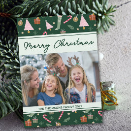 Festividad Verde Feliz Navidad foto