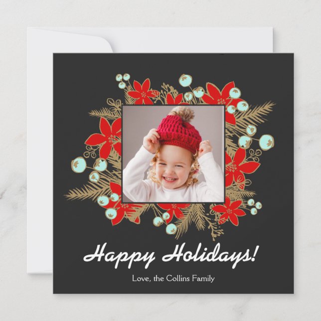 Festividad y elegancia de la tarjeta fotográfica d (Anverso)