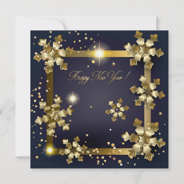 Festividades de lujo Feliz Navidad y Año Nuevo (Anverso)