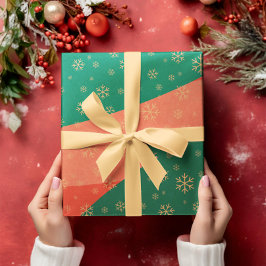 Festividades de Snowflakes con papel de envolvimie