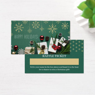 Festividades de Snowflakes, Navidades Raffle Ticke