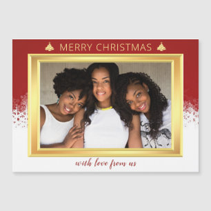 Festividades fotográficas de grupo blanco y oro en