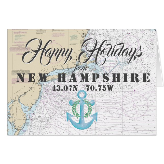 Festividades Náuticas Felices de Nuevo Hampshire (Anverso (Horizontal))