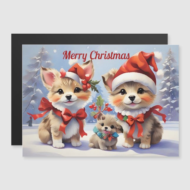 Festividades Navidades de cachorros feriado (Anverso/Reverso)