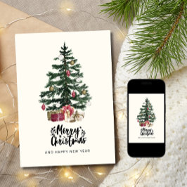 Festividades navideñas navideñas con tarjeta de ár