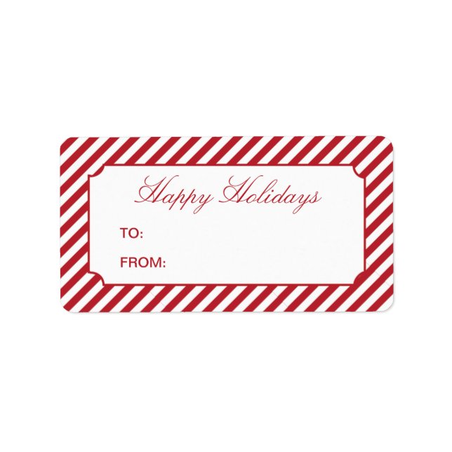 FESTIVOS DE VACACIONES | ETIQUETAS DE REGALO (Frente)