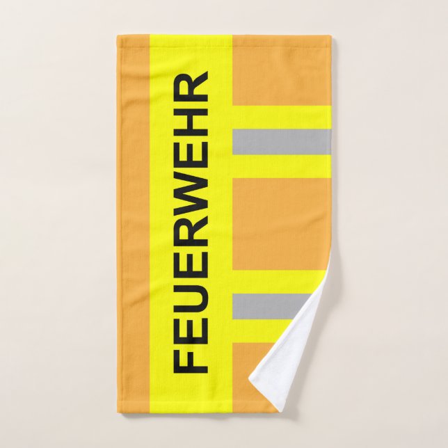 Feuerwehr Symbol Uniform Sandfarben (Toalla de mano)
