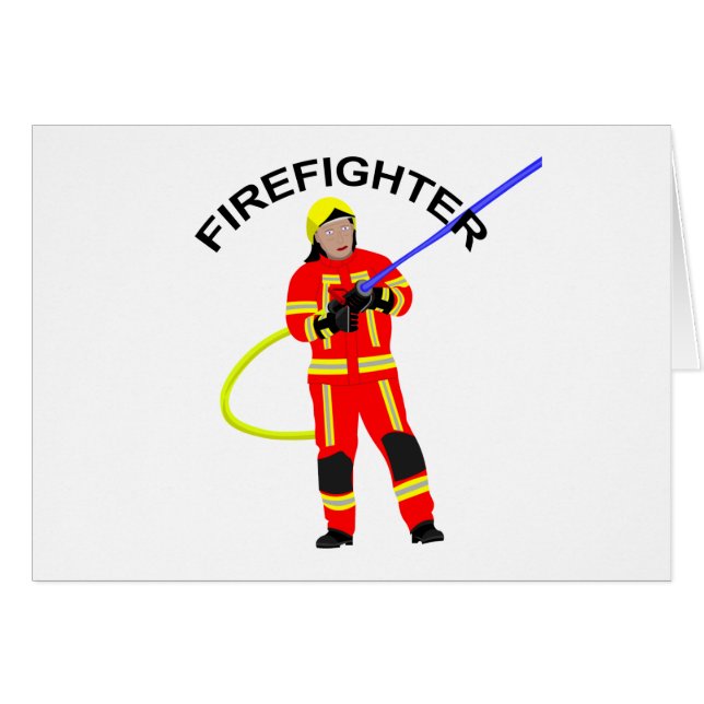 Feuerwehrmann en roter Einsatzkleidung (Anverso (Horizontal))