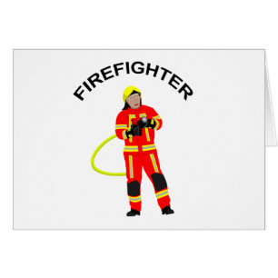 Feuerwehrmann en roter Einsatzkleidung