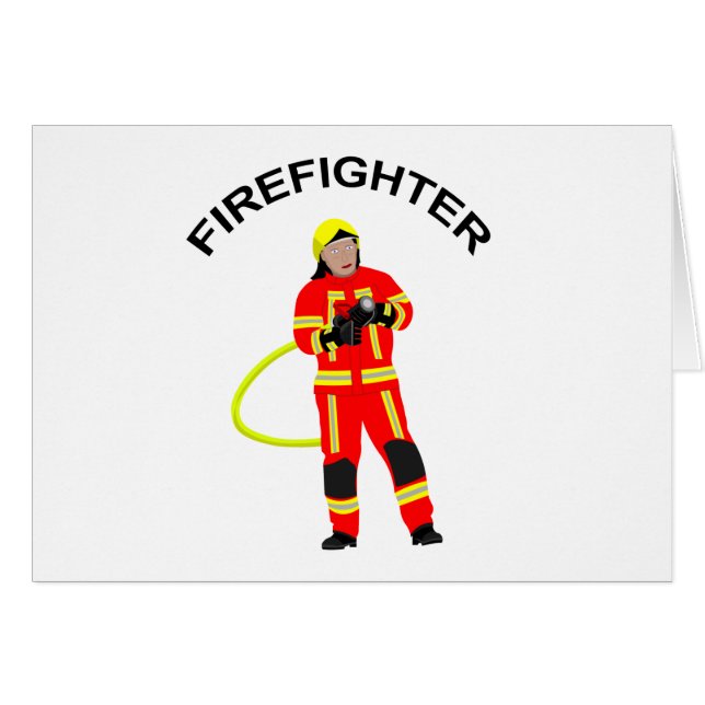 Feuerwehrmann en roter Einsatzkleidung (Anverso (Horizontal))
