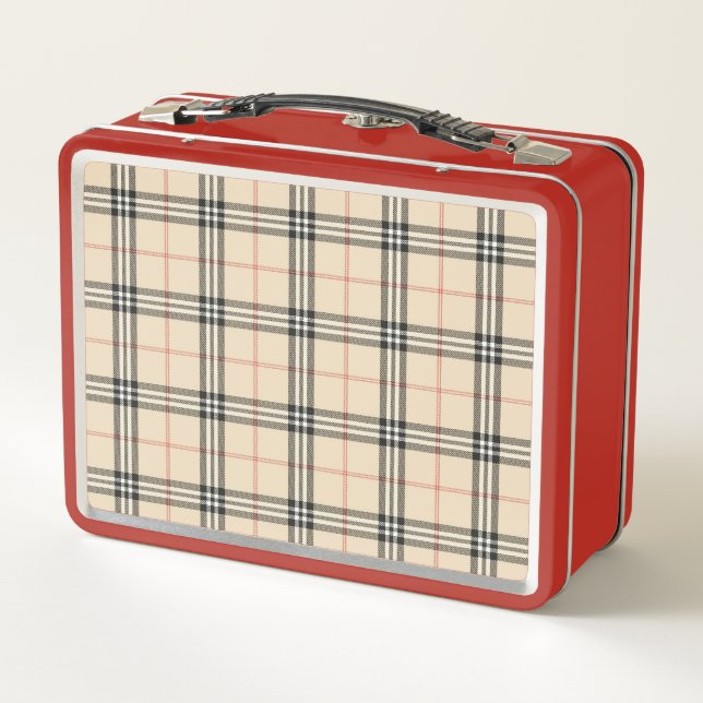Fiambrera con estampado tartan (Reverso)