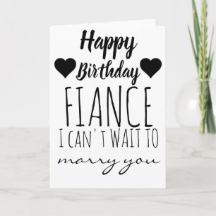 Fiancé de tarjeta de cumpleaños Feliz cumpleaños