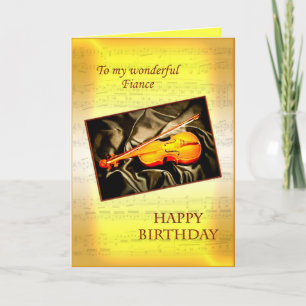 Fiance, una tarjeta de cumpleaños musical con un v