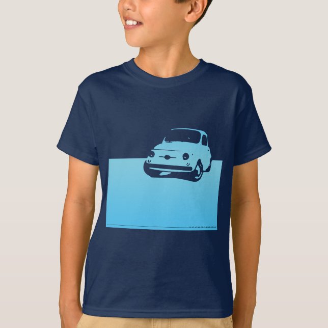 Fiat 500, 1959 - azul del Lt en el camisetas (Anverso)