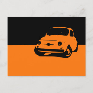 Fiat 500, 1959 - Naranja con postal oscura