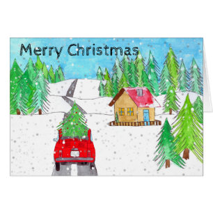 Fiat 500 en el Personalizable de los bosques nevad