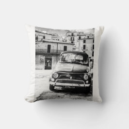 Fiat 500 en Italia, almohada clásica de coche, coj