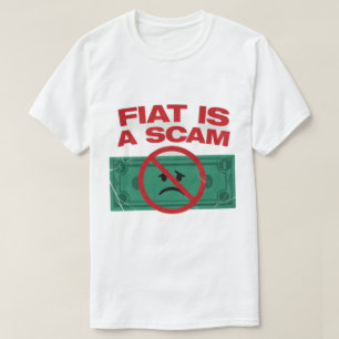 FIAT ES UN TIMO - Bitcoin Camiseta para Hombres