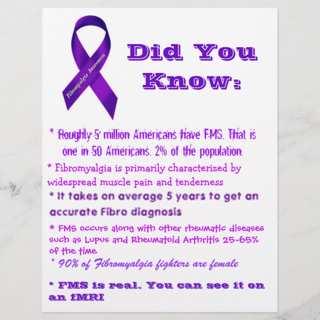 Fibromialgia Awareness Flyers (Frente)