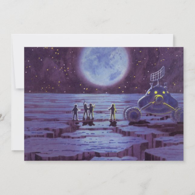 Ficción científica vintage rover alienígena en la  (Anverso)