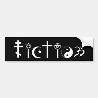 Ficción religiosa - pegatina para el parachoques