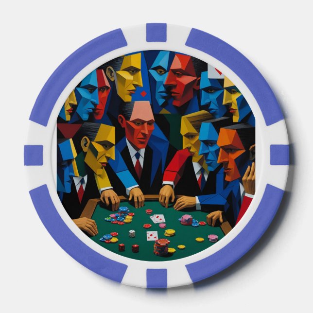 Ficha de Casino Noche de Póquer Arte Pop (Anverso)