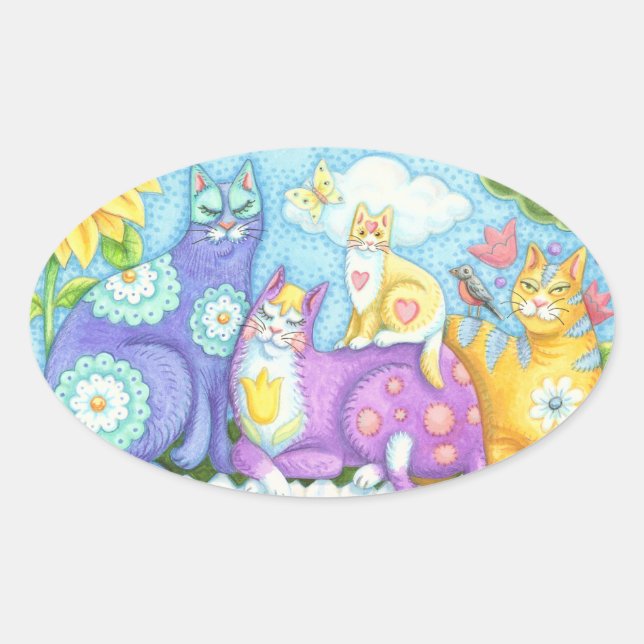 Ficha de PEGATINAS de Whiskers And Purers, Amigos  (Anverso)