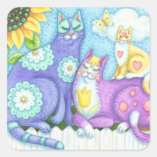 Ficha de PEGATINAS de Whiskers And Purers, Amigos  (Anverso)