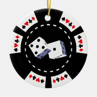 FICHA DE PÓKER CON EL ORNAMENTO DE LOS DADOS