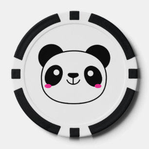 Ficha de póker de la emoji de la panda