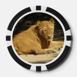 Ficha de póker del león