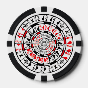Ficha de póquer con diseño único.