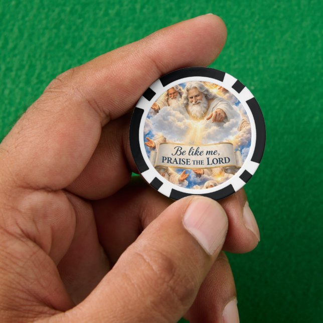 Ficha de póquer cristiana celestial (Mano)