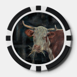 Ficha de póquer de vaca