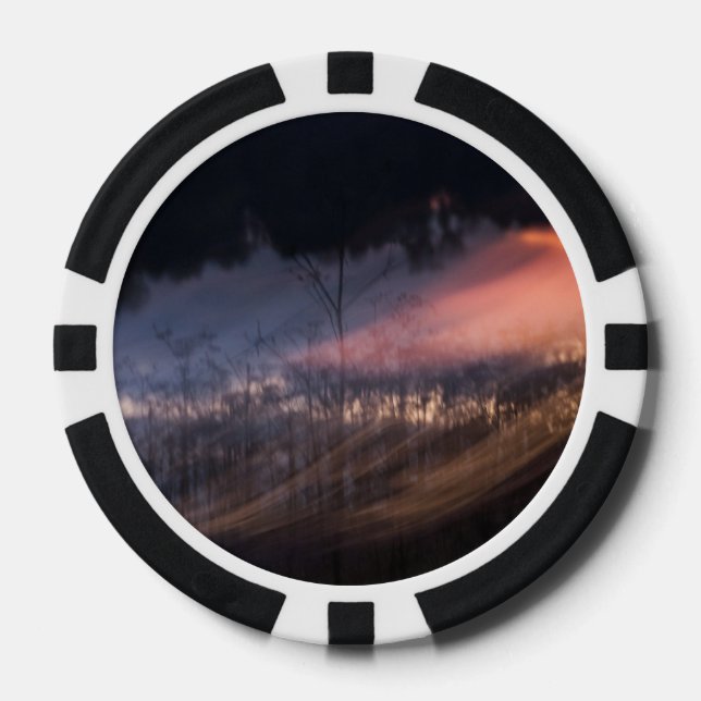 Ficha de póquer fota abstracta (Anverso)