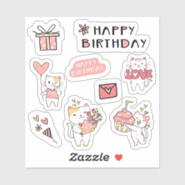 Ficha del Pegatina del gato de Birthday Kitty