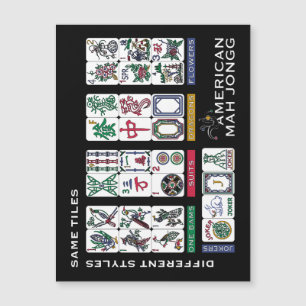 Fichas de Mah Jongg Tarjeta imán igual