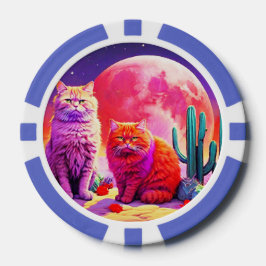 Fichas de Poker Afortunadas para Amantes de Gatos