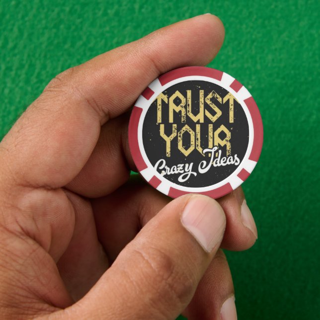 Fichas de Poker de Alto Riesgo en Negrita Confía e (Mano)