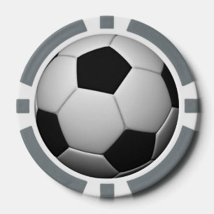Fichas de póker del personalizable del fútbol/de