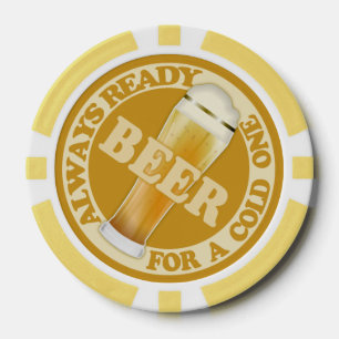 Fichas de póker del personalizado de la CERVEZA
