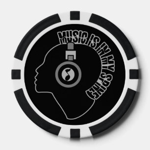 Fichas de póker del personalizado de la música