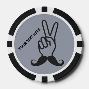Fichas de póker del personalizado del bigote que