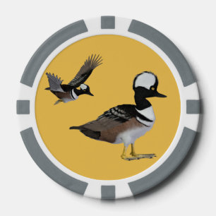 Fichas de póker del pollo de agua encapuchado
