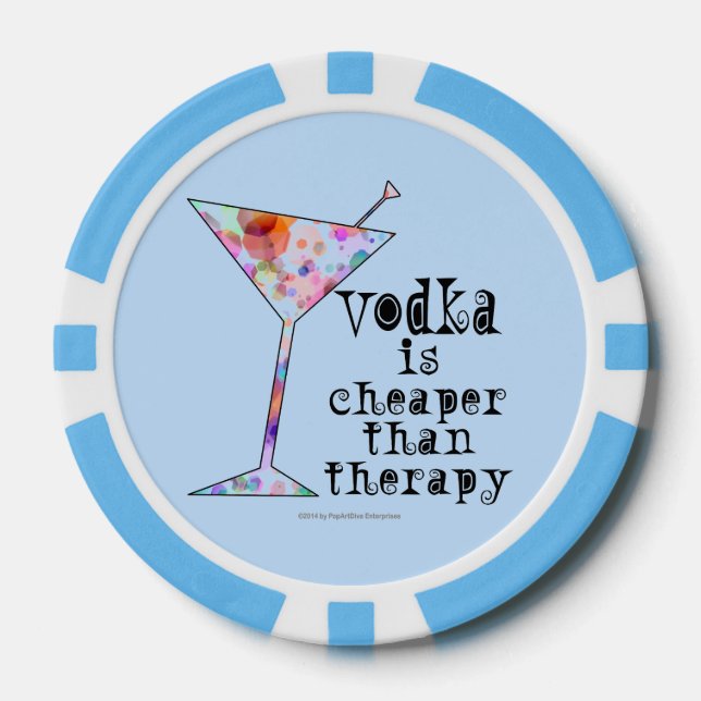 FICHAS DE PÓKER PERSONALIZADAS, LA VODKA ES MÁS BA (Anverso)