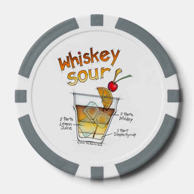 FICHAS DE PÓKER PERSONALIZADAS - RECETA DE COCTEL  (Anverso)