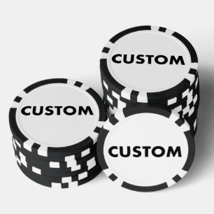 Fichas De Póquer 10 x Personalizado Casino BLACK personalizado,