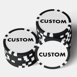 Fichas De Póquer 10 x Personalizado Casino BLACK personalizado,