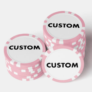 Fichas De Póquer 10 x Personalizado PINK Casino personalizado,