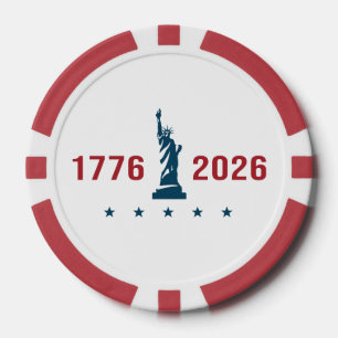 Fichas De Póquer 1776 2026 250º Aniversario América Patriótico